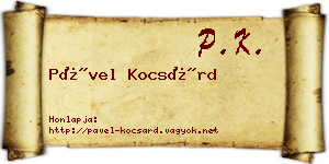 Pável Kocsárd névjegykártya